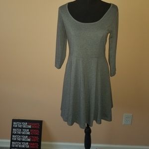H&M gray fit and flare dress